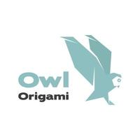 logotipo de origami de búho vector