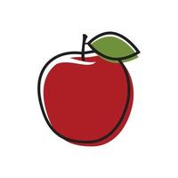 logotipo de manzana roja vector