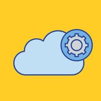 Cloud setting Vector icon that can easily modify or edit