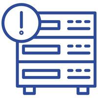 Alert Server Vector icon that can easily modify or edit