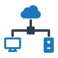 Cloud LAN Vector icon that can easily modify or edit