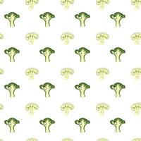 A pattern of parts of cauliflower and broccoli vector