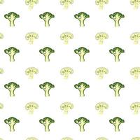 A pattern of parts of cauliflower and broccoli vector