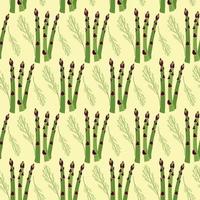 Summer Pattern of asparagus stalks vector