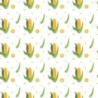 Summer pattern of corn cobs vector