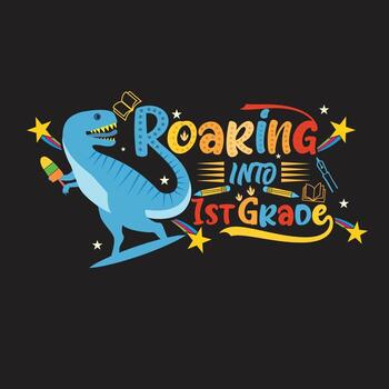 diseño de camiseta de bienvenida de regreso a la escuela con elementos escolares o diseño de tipografía dibujada a mano de regreso a la escuela vector