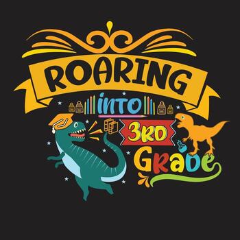 diseño de camiseta de bienvenida de regreso a la escuela con elementos escolares o diseño de tipografía dibujada a mano de regreso a la escuela vector