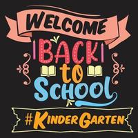 Welcome back to School t shirt design with School  elements or Hand drawn back to School typography design vector