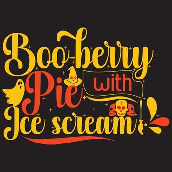 diseño de camiseta de feliz halloween con elementos de halloween o diseño de tipografía de halloween dibujado a mano vector