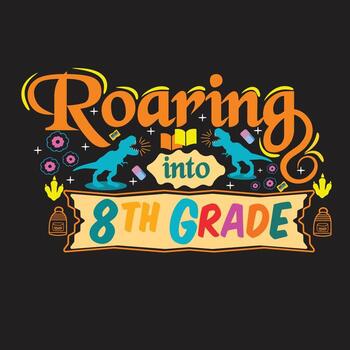 diseño de camiseta de bienvenida de regreso a la escuela con elementos escolares o diseño de tipografía dibujada a mano de regreso a la escuela vector