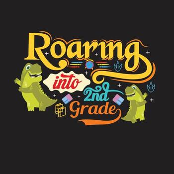 diseño de camiseta de bienvenida de regreso a la escuela con elementos escolares o diseño de tipografía dibujada a mano de regreso a la escuela vector