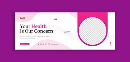 Abstract medical promotion web banner and social media template layout vector