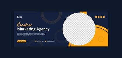 Creative social media post and web banner template layout vector