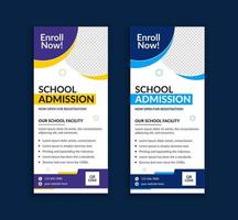 School admission rack card or dl flyer template