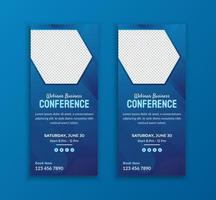 Corporate business conference dl flyer or rack card template vector