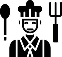 Chef Glyph Icon vector