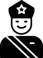 icono de glifo de guardia de seguridad vector