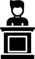 Podium Glyph Icon vector