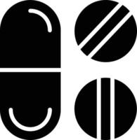 Pills Glyph Icon vector