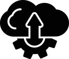 Cloud Uploading Glyph Icon vector