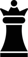 Chess Queen Glyph Icon vector