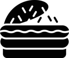 Burger Glyph Icon vector