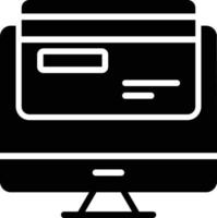 Online Payment Glyph Icon vector
