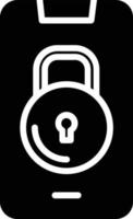 Lock Glyph Icon vector