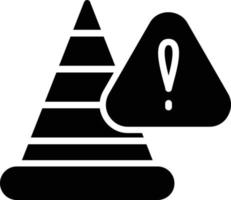 Traffic Cone Glyph Icon vector