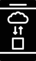 Cloud Computing Glyph Icon vector