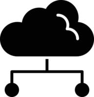 Cloud Computing Glyph Icon vector