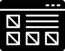 Wireframe Glyph Icon vector