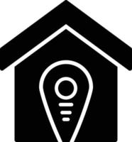 Accomodation Pin Point Glyph Icon vector