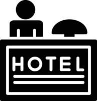 Hotel Counter Glyph Icon vector