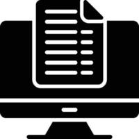 Online Documentation Glyph Icon vector