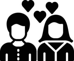 Relationship Glyph Icon vector