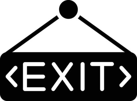 Exit Glyph Icon vector