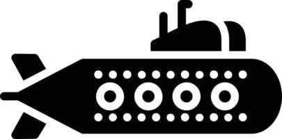 icono de glifo submarino vector