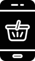 Online Grocery Glyph Icon vector