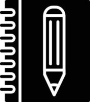 Sketchbook Glyph Icon vector