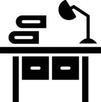 Desk Glyph Icon vector