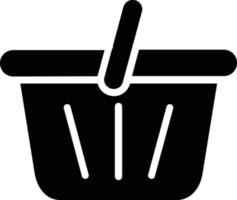 Basket Glyph Icon vector