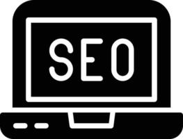 Seo Glyph Icon vector