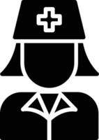 Nurse Glyph Icon vector