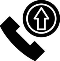 Outgoing Call Glyph Icon vector