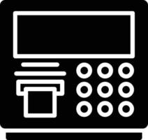 Atm Machine Glyph Icon vector