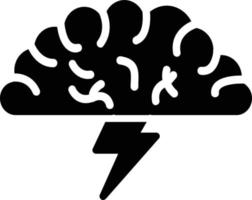 icono de glifo de lluvia de ideas vector