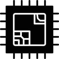 Processor Glyph Icon vector