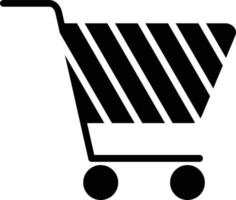 Shoping Cart Glyph Icon vector