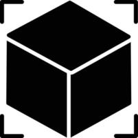 icono de glifo de cubo vector